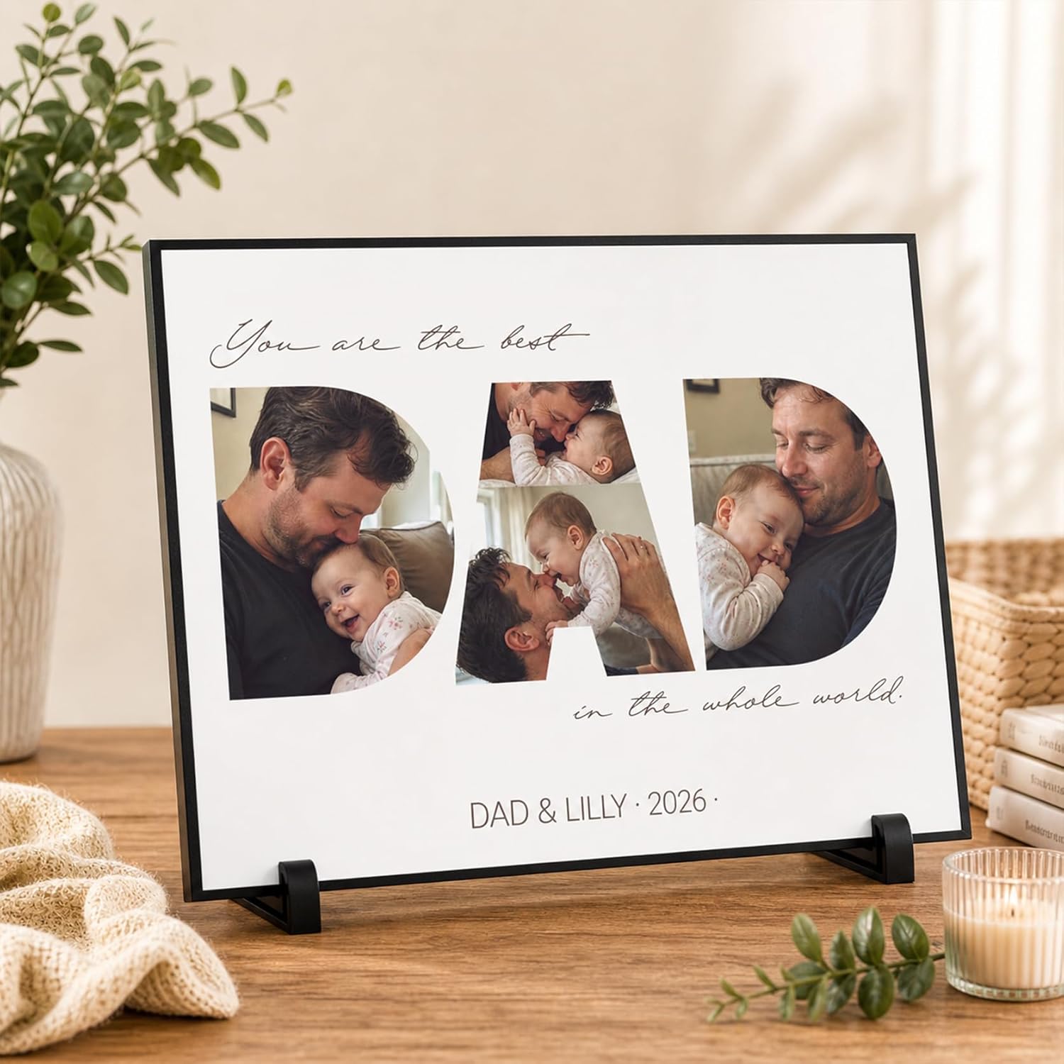 Personalized Dad Photo Plaque